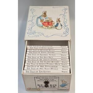 World Of Peter Rabbit BEATRIX POTTER 12 Book Boxed Vintage The Miniature 1989